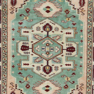 Decorative Handmade Area Rug, Contemporary Turkish Carpet with Fringe, 100% Wool