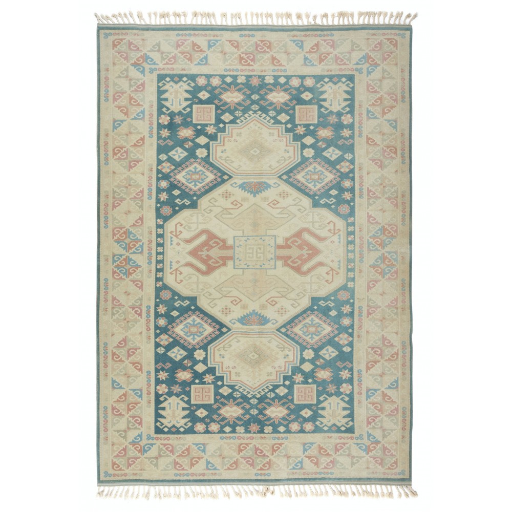 One of a Kind Vintage Handmade Turkish Rug with Soft Colors