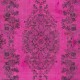 Contemporary Pink Area Rug, Handmade Turkish Carpet, Woolen Floor Covering