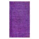 Contemporary Wool Area Rug in Purple, Hand-Knotted in Turkey