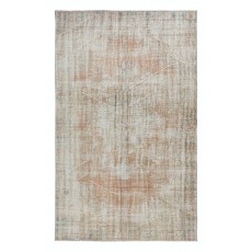 Vintage Sun Faded Anatolian Area Rug, Handmade Wool Carpet for Rustic, Country & Farmhouse Decor