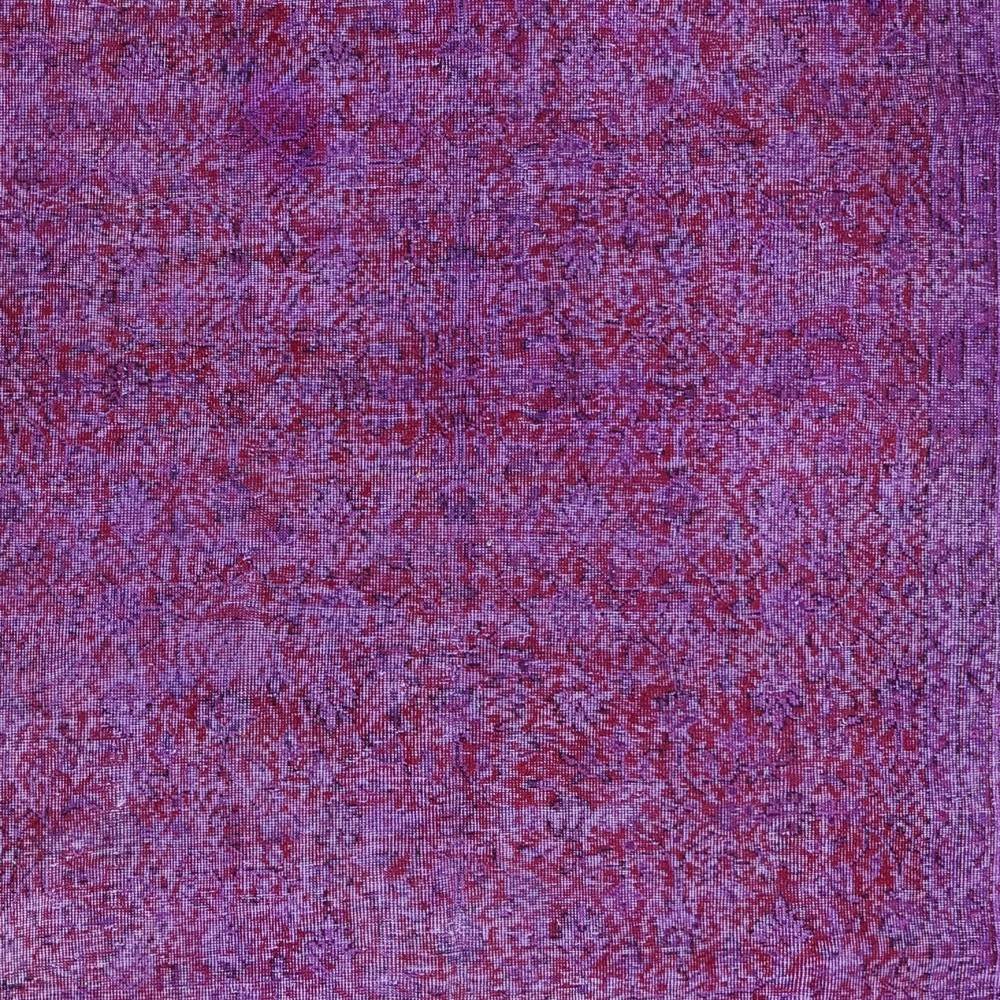 Modern Handmade Turkish Wool Area Rug in Purple