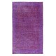 Modern Handmade Turkish Sparta Wool Area Rug in Purple