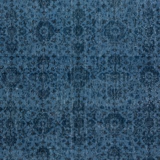 Hand Knotted Rug with Floral Design, Blue Modern Turkish Carpet for Living Room Decor, Boho Rug Hand Knotted Rug with Floral Design, Blue Modern Turkish Carpet for Living Room Decor, Boho Rug