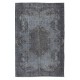 Aubusson Inspired Rug in Gray for Modern Interiors, Handmade in Turkey