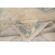 Faded Hand Knotted Oushak Rug, Vintage Geometric Anatolian Carpet, Ca 1950