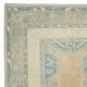 Faded Hand Knotted Oushak Rug, Vintage Geometric Anatolian Carpet, Ca 1950