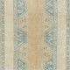 Faded Hand Knotted Oushak Rug, Vintage Geometric Anatolian Carpet, Ca 1950