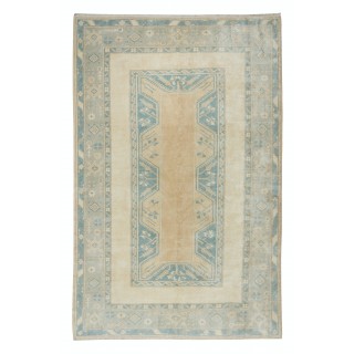 Vintage Hand Knotted Turkish Melas Rug for Farmhouse Decor, 100% Wool, Ca 1980