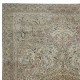 Splendid Vintage Handmade Turkish Beige Area Rug with Medallion Design