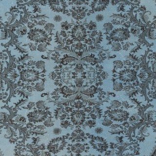 Contemporary Handmade Turkish Rug in Light Blue with Garden Design, Sky Blue Living Room Carpet