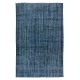 Blue Handmade Turkish Area Rug for Living Room, Entrance, Bedroom, Dining Room & Kids Room