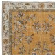 Unique Chinese Art Deco Inspired Vintage Handmade Rug in Orange & Beige