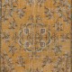 Unique Chinese Art Deco Inspired Vintage Handmade Rug in Orange & Beige