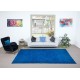 Modern Blue Handmade Area Rug, Turkish Carpet, Woolen Floor Covering