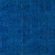 Modern Blue Handmade Area Rug, Turkish Carpet, Woolen Floor Covering