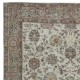 Vintage Handmade Floral Pattern Turkish Rug for Country Homes, Rustic and Traditional Interiors