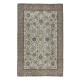 Vintage Handmade Floral Pattern Turkish Rug for Country Homes, Rustic and Traditional Interiors