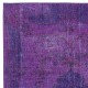 Turkish Handmade Rug, Purple & Purplish Blue Colors, Ideal for Modern Interiors