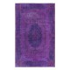 Turkish Handmade Rug, Purple & Purplish Blue Colors, Ideal for Modern Interiors