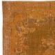 Decorative Orange Handmade Turkish Area Rug for Modern Interiors