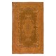Decorative Orange Handmade Turkish Area Rug for Modern Interiors