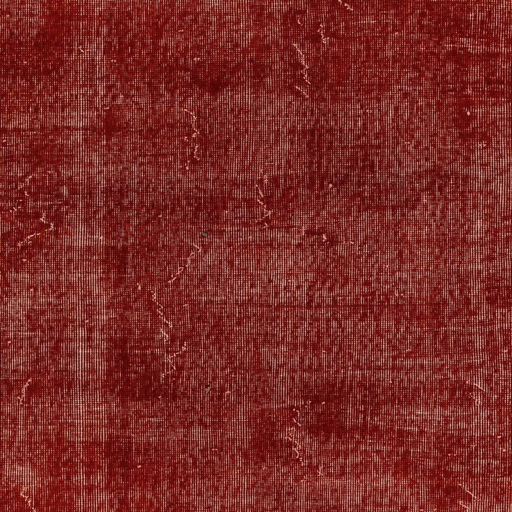 Plain Solid Burnt Orange Turkish Rug. Modern Handmade Upcycled Carpet