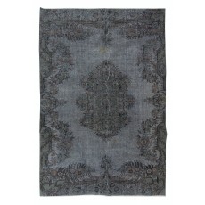 Aubusson Inspired Gray Area Rug for Modern Interiors, Handmade in Turkey