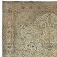 Vintage Handmade Turkish Kayseri Area Rug, Decorative Medallion Design Carpet, 100% Wool