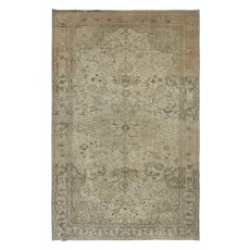 Vintage Handmade Turkish Kayseri Area Rug, Decorative Medallion Design Carpet, 100% Wool
