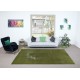 Green Handmade Turkish Rug, Dark Yellowish-toned Green Carpet, Modern Floor Covering