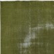 Green Handmade Turkish Rug, Dark Yellowish-toned Green Carpet, Modern Floor Covering