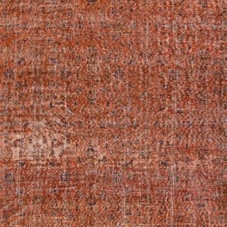 Handmade Turkish Orange Rug, Modern Floral Carpet, Bohemian Home Decor, Upcycled Floor Covering
