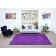 Handmade Turkish Floor Rug, Modern Violet Purple Carpet, Bohemian Home Decor