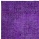 Handmade Turkish Floor Rug, Modern Violet Purple Carpet, Bohemian Home Decor