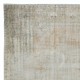 Vintage Sun Faded Handmade Turkish Rug in Beige Color