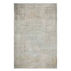 Vintage Sun Faded Handmade Turkish Rug in Beige Color