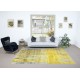 Handmade "Tulu" Rug in Yellow & Gray, 100% Wool, Custom Options Avl.