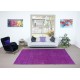 Hand Made Large Purple Rug for Office Decor. Modern Floral Turkish Carpet for Dining Room. Bohemian Rug for Living Room