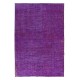 Hand Made Large Purple Rug for Office Decor. Modern Floral Turkish Carpet for Dining Room. Bohemian Rug for Living Room