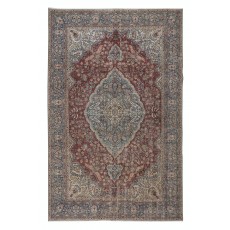 Traditional Ottoman Rug, Circa 1950, Handmade Turkish Carpet, Vintage Medallion Design Floor Covering