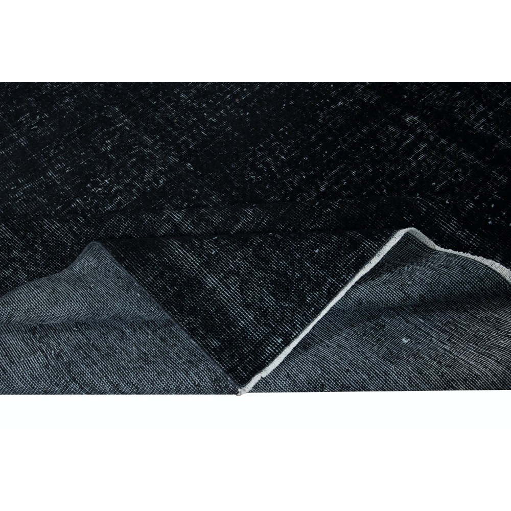 Contemporary Large Area Rug in Black for Living Room, Bedroom & Dining Room, Hand-Knotted in Turkey
