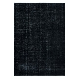Contemporary Large Area Rug in Black for Living Room, Bedroom & Dining Room, Hand-Knotted in Turkey