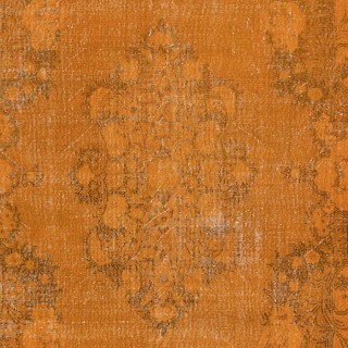 One-of-a-kind Vintage Rug in Orange, Handwoven and Handknotted in Turkey