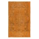 One-of-a-kind Vintage Rug in Orange, Handwoven and Handknotted in Turkey