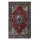 Unique Vintage Village Rug, Ca 1960, Handmade Turkish Tribal Carpet with Medallion