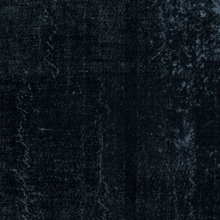 Plain Black Over-Dyed Turkish Area Rug, Handmade Vintage Large Carpet for Living Room Decor