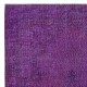 Handmade Turkish Purple Area Rug, Contemporary Carpet, Modern Floor Covering