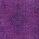 Handmade Turkish Purple Area Rug, Contemporary Carpet, Modern Floor Covering