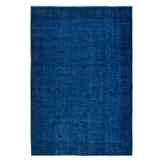 Modern Blue Area Rug made of wool and cotton, Hand-Knotted in Turkey